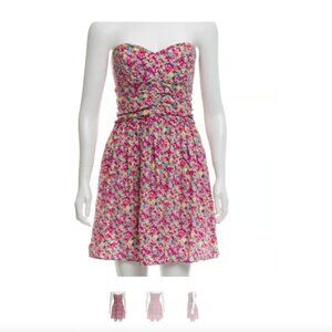 Parker Floral Strapless Dress Size S